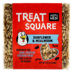 Happy Hen Treat Square,  Sunflower & Mealworm