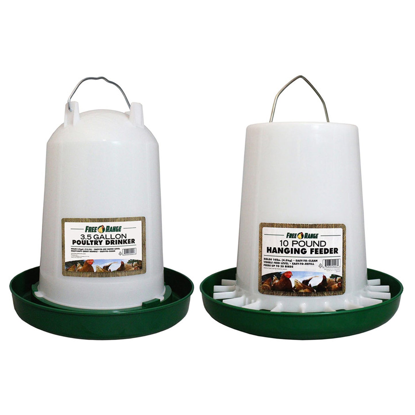 Medium Chicken Flock Feeder/Waterer Set